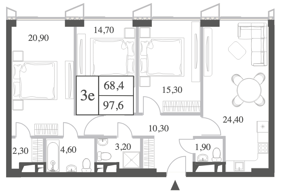 Планировка 3к квартиры Воробьевы Горы Планировка 3к квартиры Воробьевы Горы